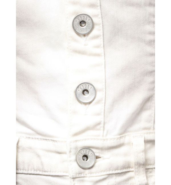 GYDA「BACKリボンデニムロンパース」|オールインワン|