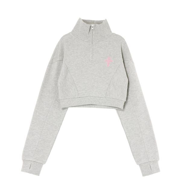 GYDA「sacred edge crossハーフZIPショートスウェットトップス」|スウェット・ジャージ|