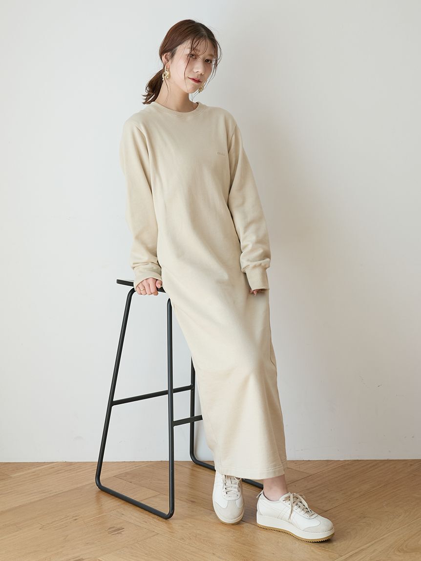 emmi atelier「【セットアイテム】チュールビスチェ&times;裏毛ワンピースセット」|ワンピース|