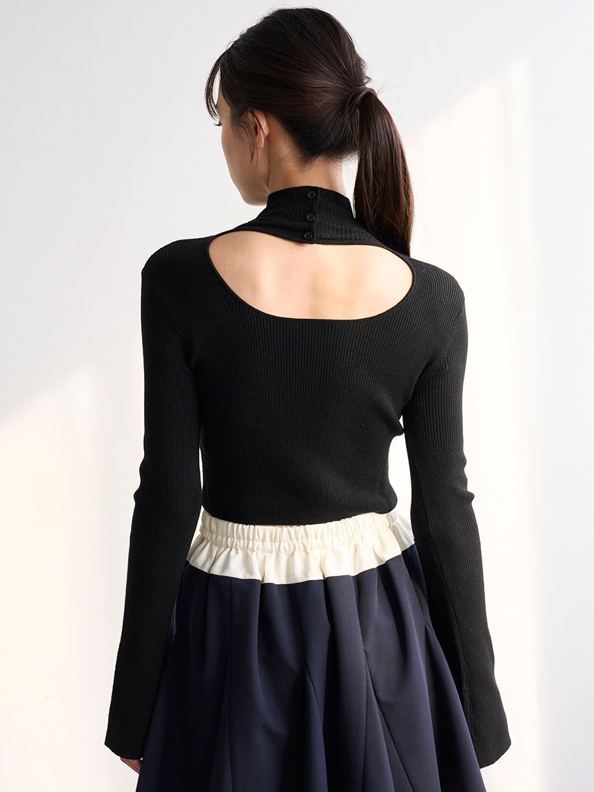 SNIDEL「2wayクロップドハイネックプルオーバー」|ニット・セーター|