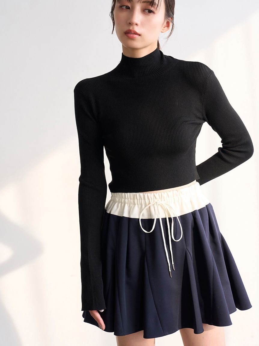 SNIDEL「2wayクロップドハイネックプルオーバー」|ニット・セーター|