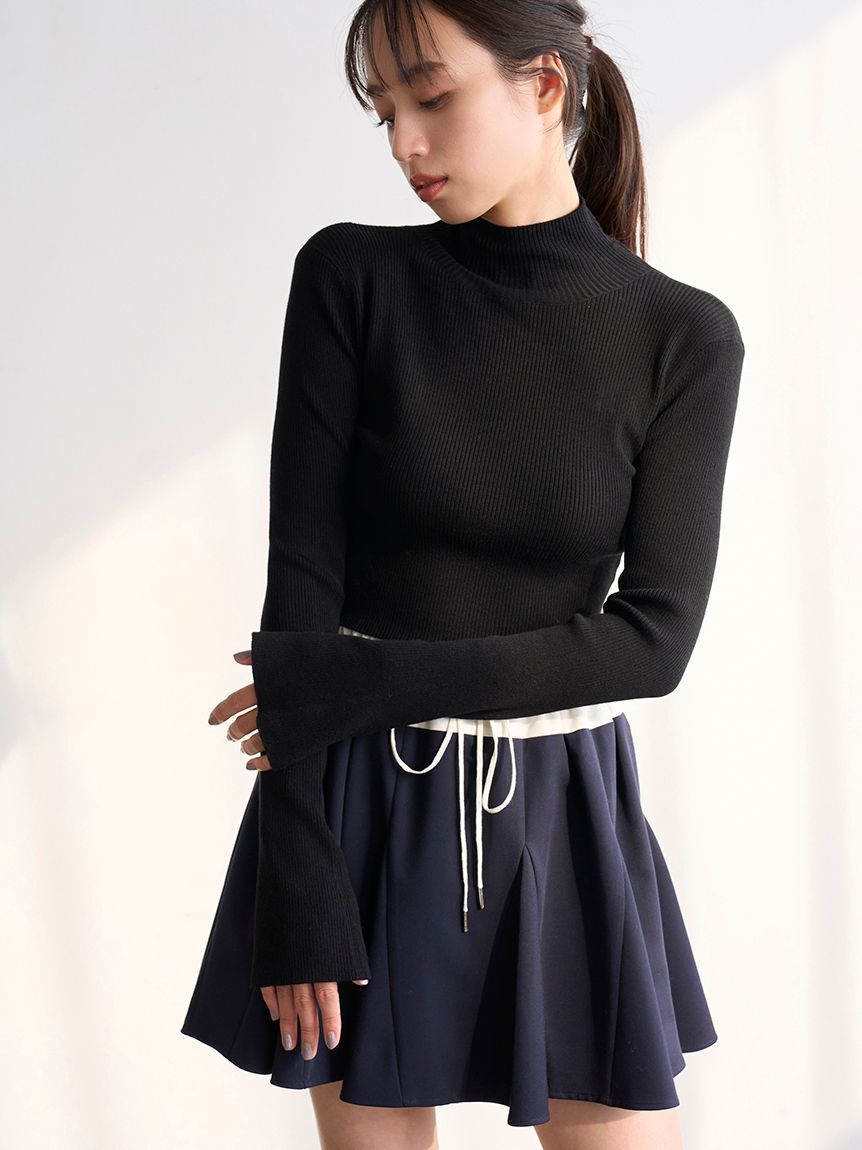 SNIDEL「2wayクロップドハイネックプルオーバー」|ニット・セーター|