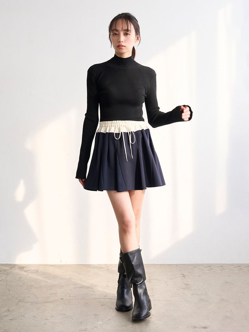 SNIDEL「2wayクロップドハイネックプルオーバー」|ニット・セーター|