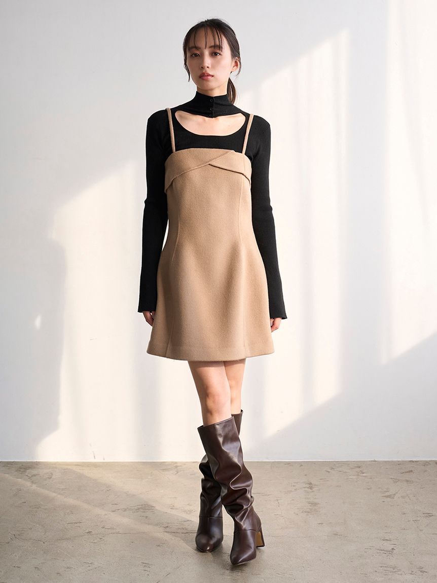 SNIDEL「2wayクロップドハイネックプルオーバー」|ニット・セーター|