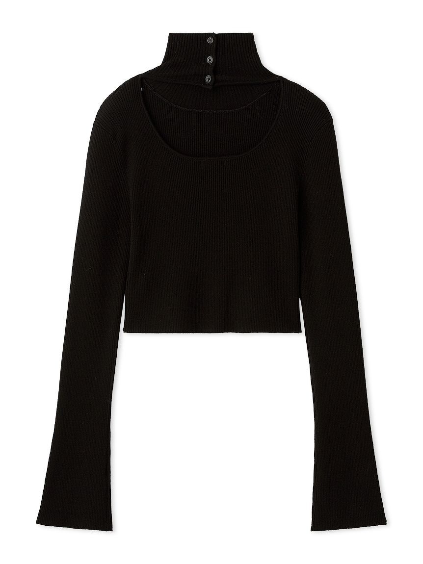 SNIDEL「2wayクロップドハイネックプルオーバー」|ニット・セーター|