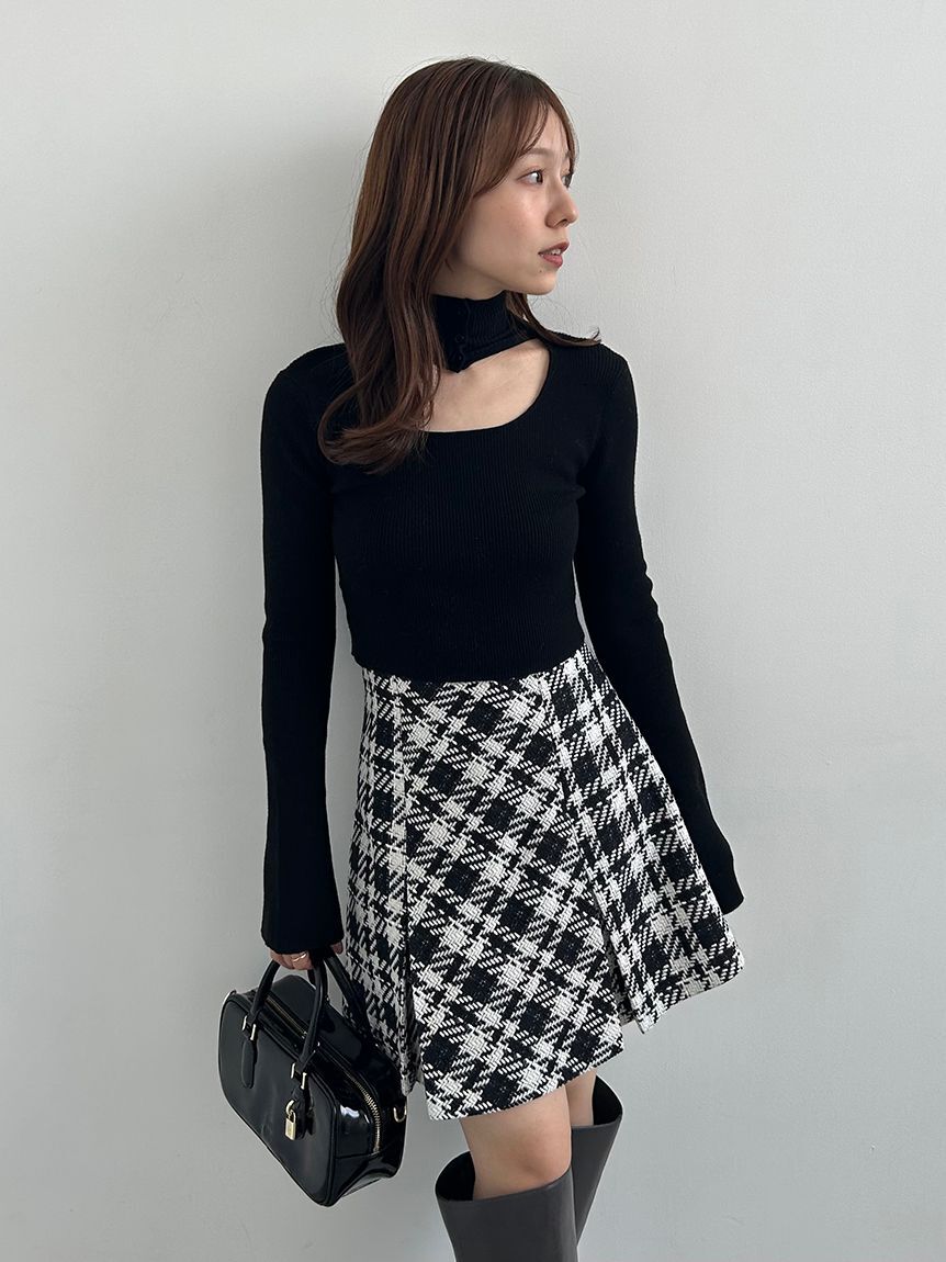 SNIDEL「2wayクロップドハイネックプルオーバー」|ニット・セーター|