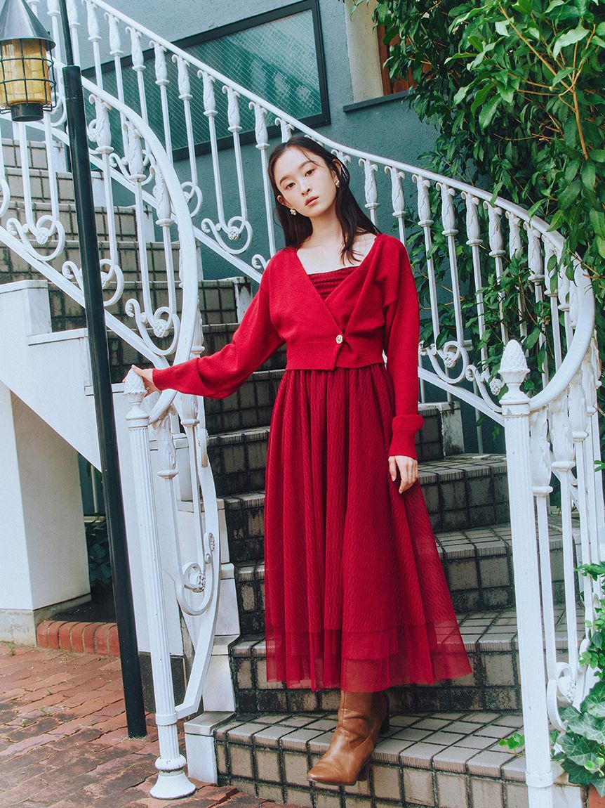 LILY BROWN「カーデセットチュールワンピース」|ワンピース|