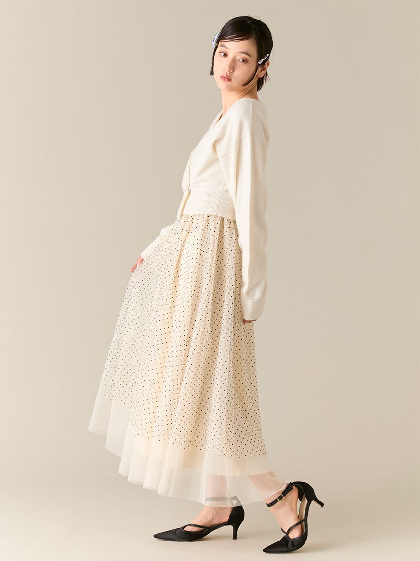 LILY BROWN「カーデセットチュールワンピース」|ワンピース|