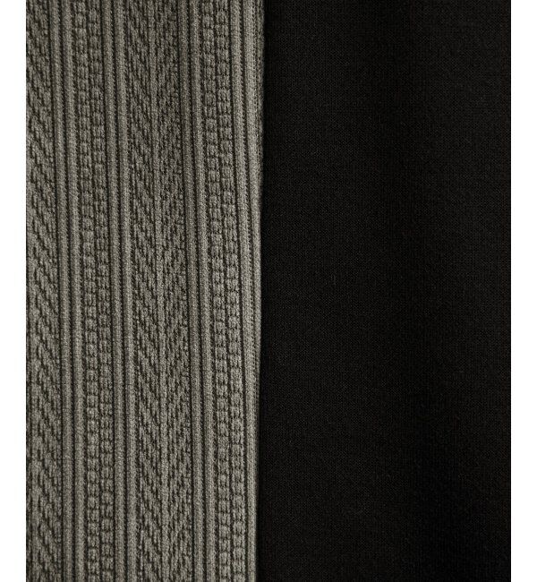 ikka「ポンチジャカードモール切り替えプルオーバー」|パーカー|