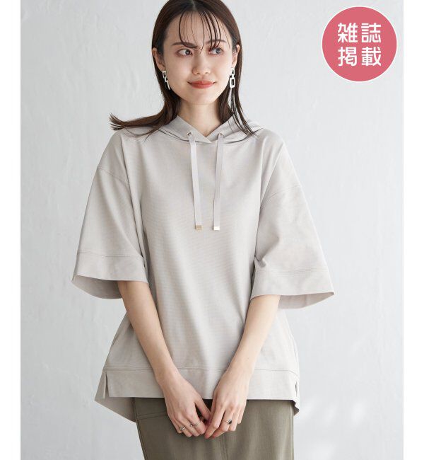 ikka「【親子おそろい】コットンUSAミニワッフルポケ付きパーカー」|パーカー|ライトグレー