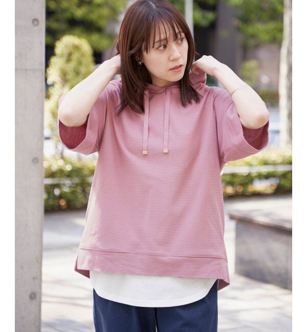 ikka「【親子おそろい】コットンUSAミニワッフルポケ付きパーカー」|パーカー|