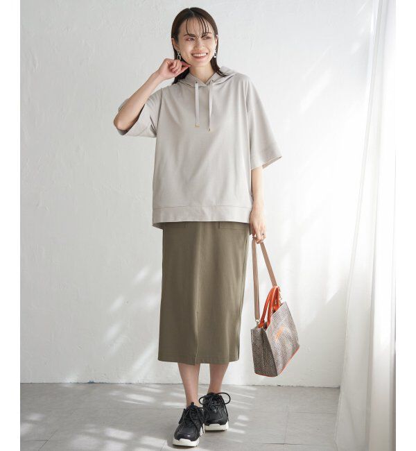 ikka「【親子おそろい】コットンUSAミニワッフルポケ付きパーカー」|パーカー|