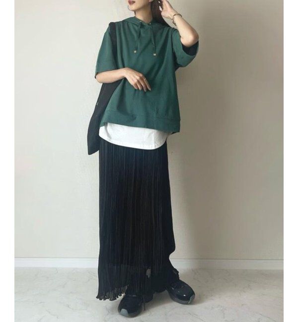 ikka「【親子おそろい】コットンUSAミニワッフルポケ付きパーカー」|パーカー|