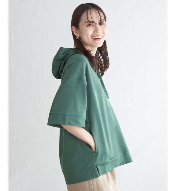 ikka「【親子おそろい】コットンUSAミニワッフルポケ付きパーカー」|パーカー|