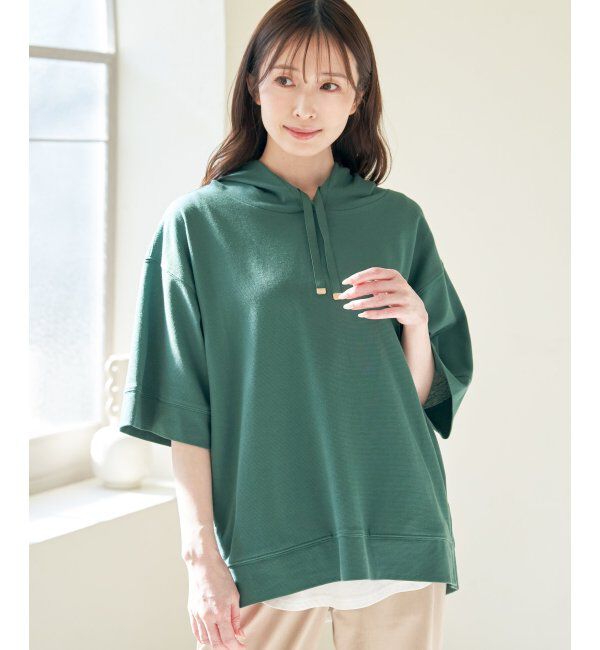 ikka「【親子おそろい】コットンUSAミニワッフルポケ付きパーカー」|パーカー|