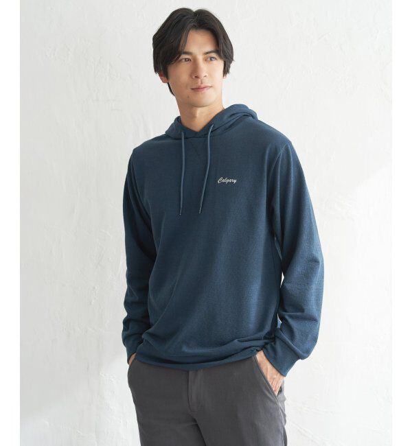 ikka「ブロックインレイＴパーカ」|Tシャツ・カットソー|グリーン