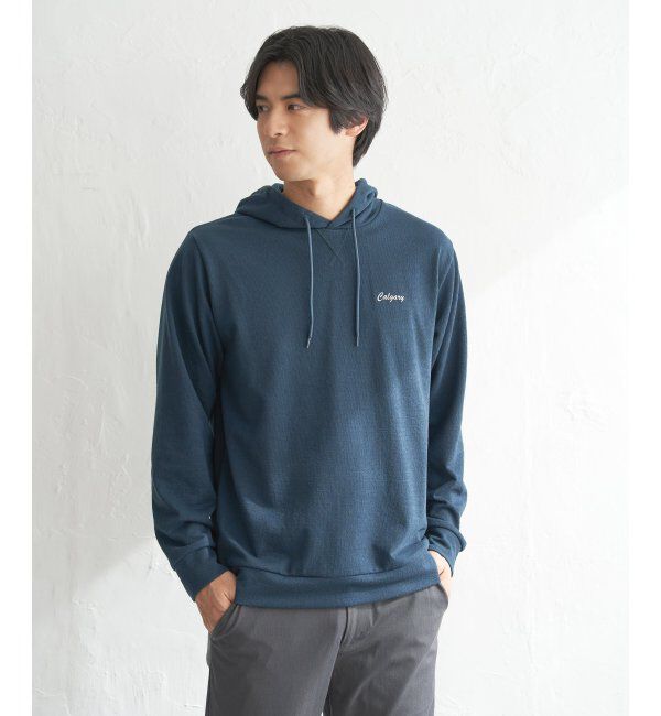 ikka「ブロックインレイＴパーカ」|Tシャツ・カットソー|