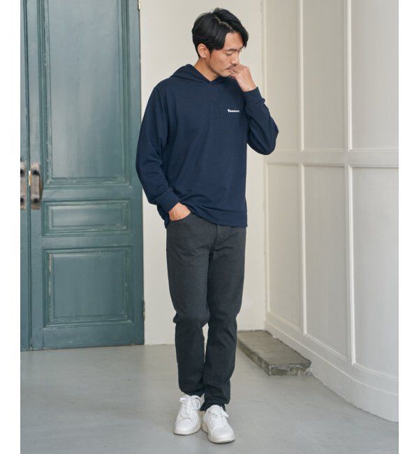 ikka「ブロックインレイＴパーカ」|Tシャツ・カットソー|