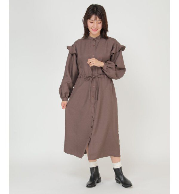 Lbc with Life「袖フリルワンピース」|ワンピース|