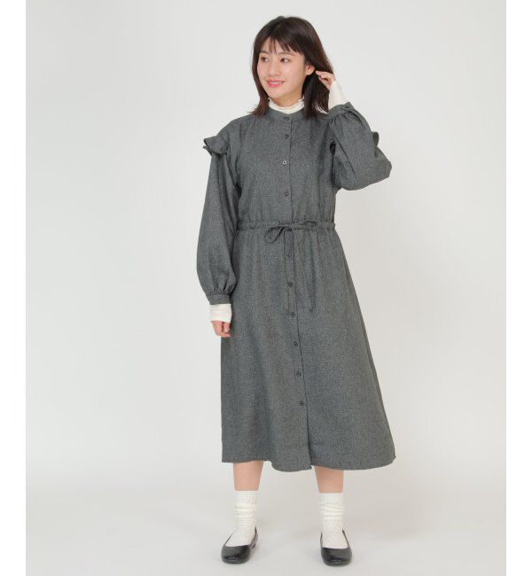 Lbc with Life「袖フリルワンピース」|ワンピース|