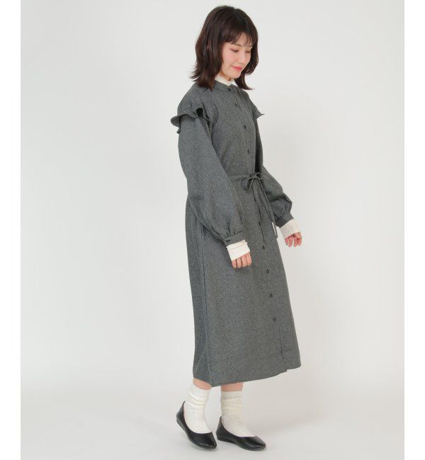 Lbc with Life「袖フリルワンピース」|ワンピース|