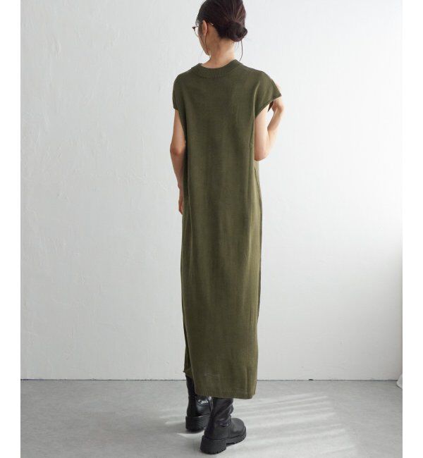 Lbc with Life「【2点セット】透かし編みカーデセットニットワンピ」|ワンピース|