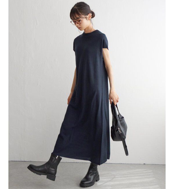 Lbc with Life「【2点セット】透かし編みカーデセットニットワンピ」|ワンピース|