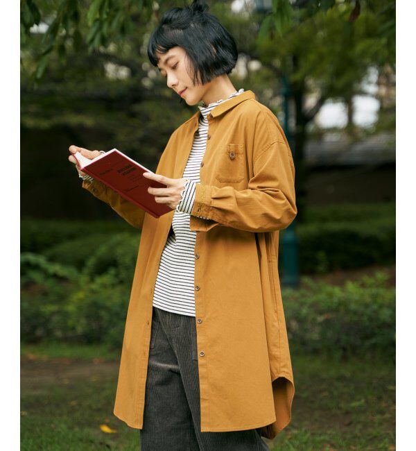 Lbc with Life「エクリュ ミニポケ刺繍シャツワンピース」|ワンピース|