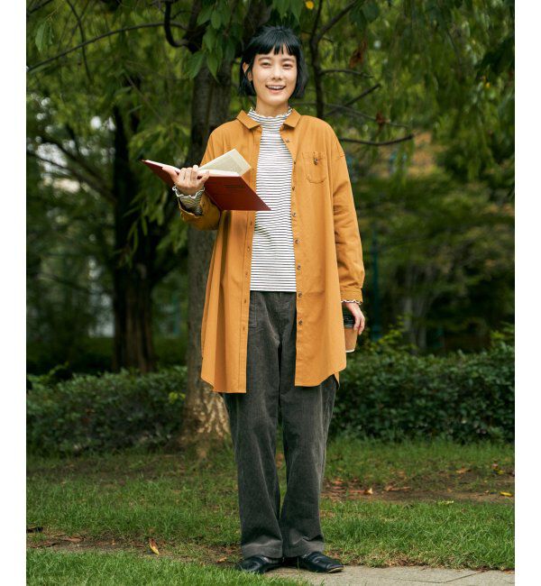 Lbc with Life「エクリュ ミニポケ刺繍シャツワンピース」|ワンピース|