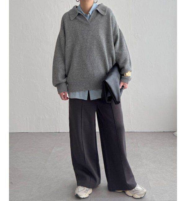 Lbc with Life「ポロ襟スキッパーニット」|カーディガン|