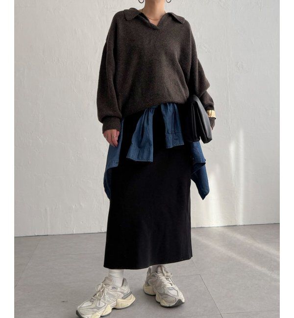 Lbc with Life「ポロ襟スキッパーニット」|カーディガン|