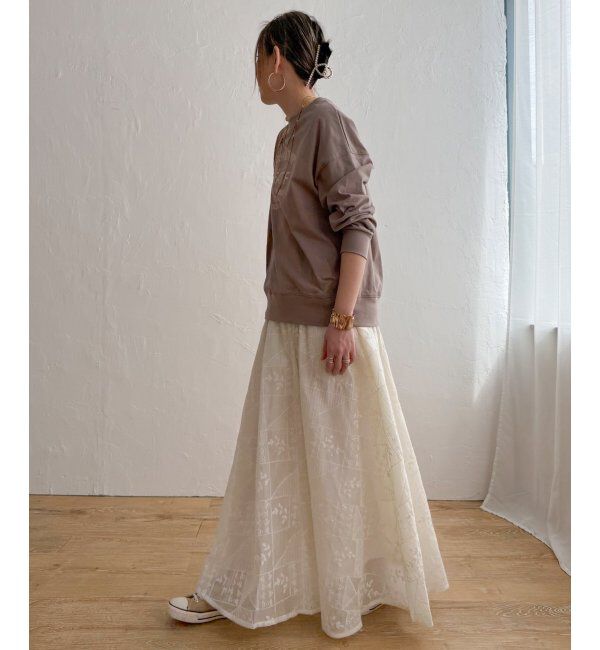 Lbc with Life「パッチワーク風レースギャザースカート」|スカート|