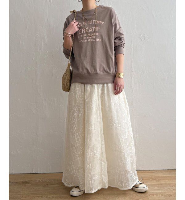 Lbc with Life「パッチワーク風レースギャザースカート」|スカート|