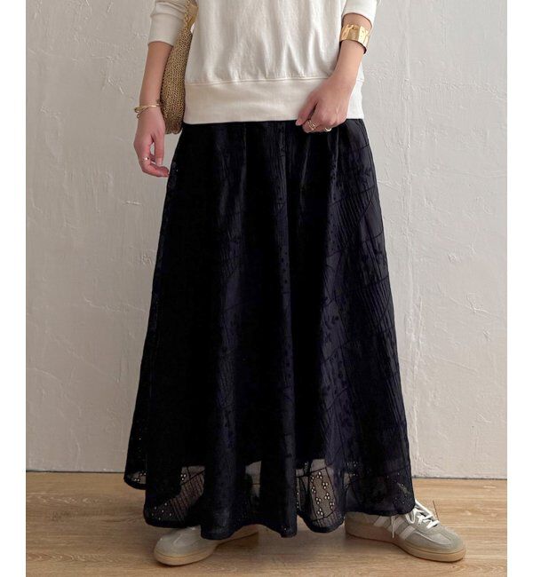 Lbc with Life「パッチワーク風レースギャザースカート」|スカート|