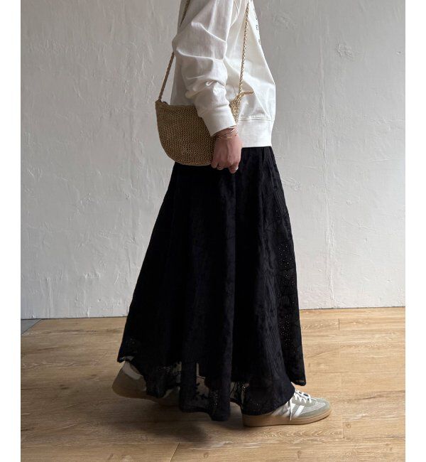 Lbc with Life「パッチワーク風レースギャザースカート」|スカート|