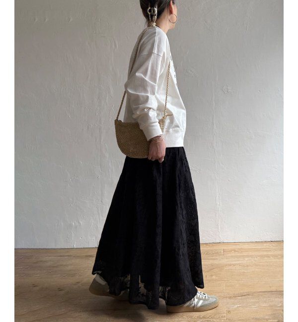 Lbc with Life「パッチワーク風レースギャザースカート」|スカート|