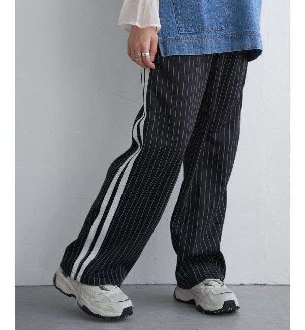 VENCE share style「【セットアップ対応】ピンストライプストレートパンツ」|デニム|