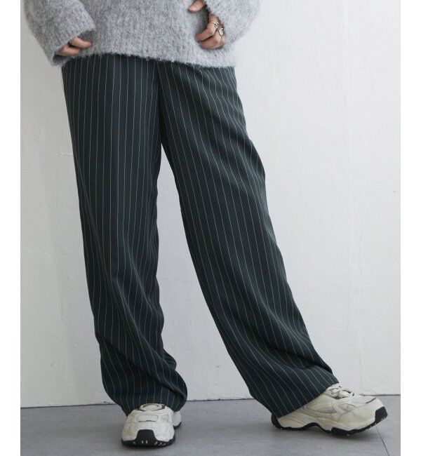 VENCE share style「【セットアップ対応】ピンストライプストレートパンツ」|デニム|