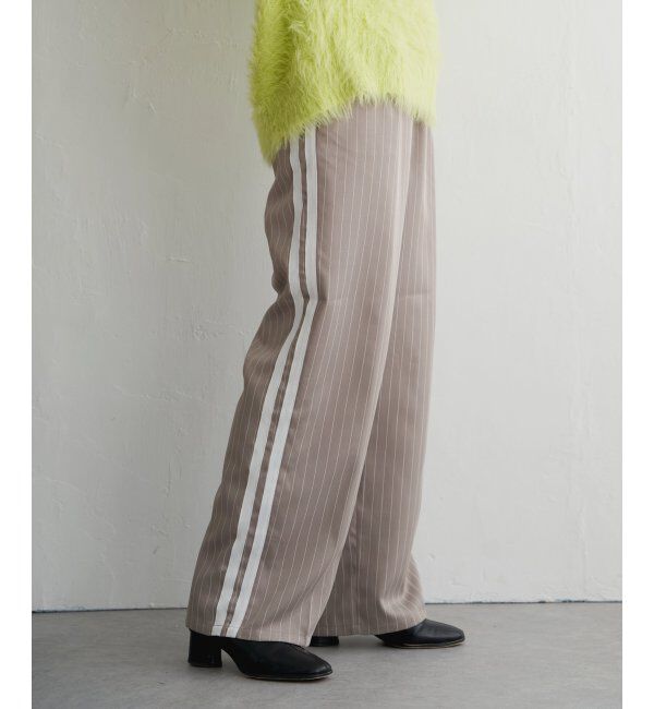 VENCE share style「【セットアップ対応】ピンストライプストレートパンツ」|デニム|ベージュ