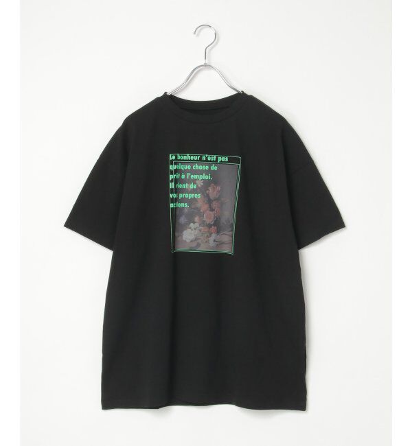 VENCE share style「フラワープリントオーバーサイズTシャツ」|Tシャツ・カットソー|