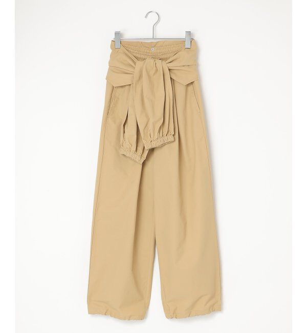 VENCE share style「ウエスト巻きジョガーパンツ」|デニム|ベージュ
