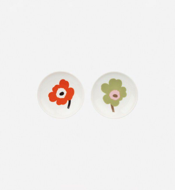 Marimekko「【日本限定】Unikko プレートセット 8.5cm」|その他|ｵﾚﾝｼﾞ&times;ﾗｲﾄｸﾞﾘｰﾝ