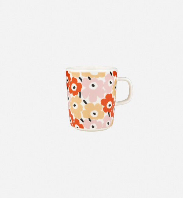 Marimekko「【日本限定】Pikkuinen Unikko マグカップ 250ml」|その他|ﾗｲﾄﾋﾟﾝｸ&times;ｵﾚﾝｼﾞ