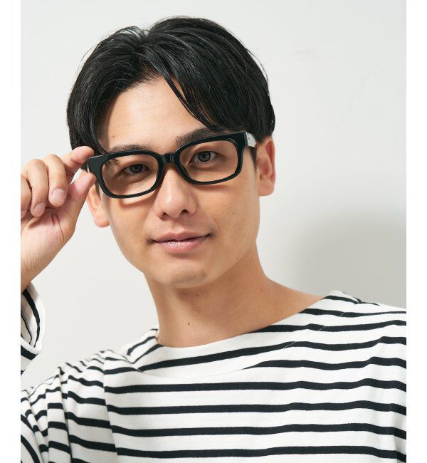  「ウェリントン型メガネ｜黒縁フレーム｜太縁フレーム｜Zoff｜BRIGADE レンズ交換券付」|メガネ|