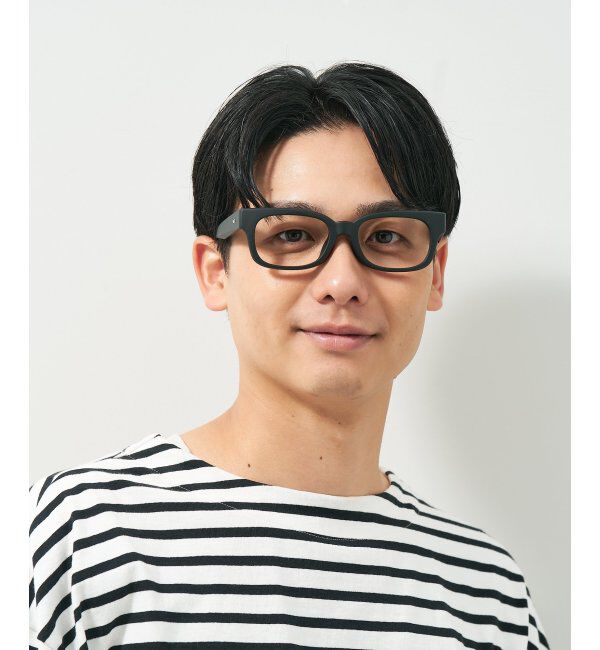  「ウェリントン型メガネ｜黒縁フレーム｜太縁フレーム｜Zoff｜BRIGADE レンズ交換券付」|メガネ|