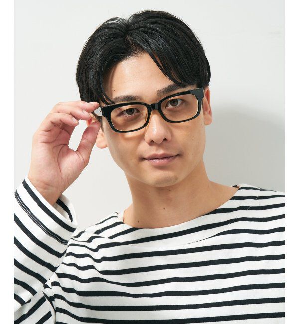 「ウェリントン型メガネ｜黒縁フレーム｜太縁フレーム｜Zoff｜BRIGADE レンズ交換券付」|メガネ|