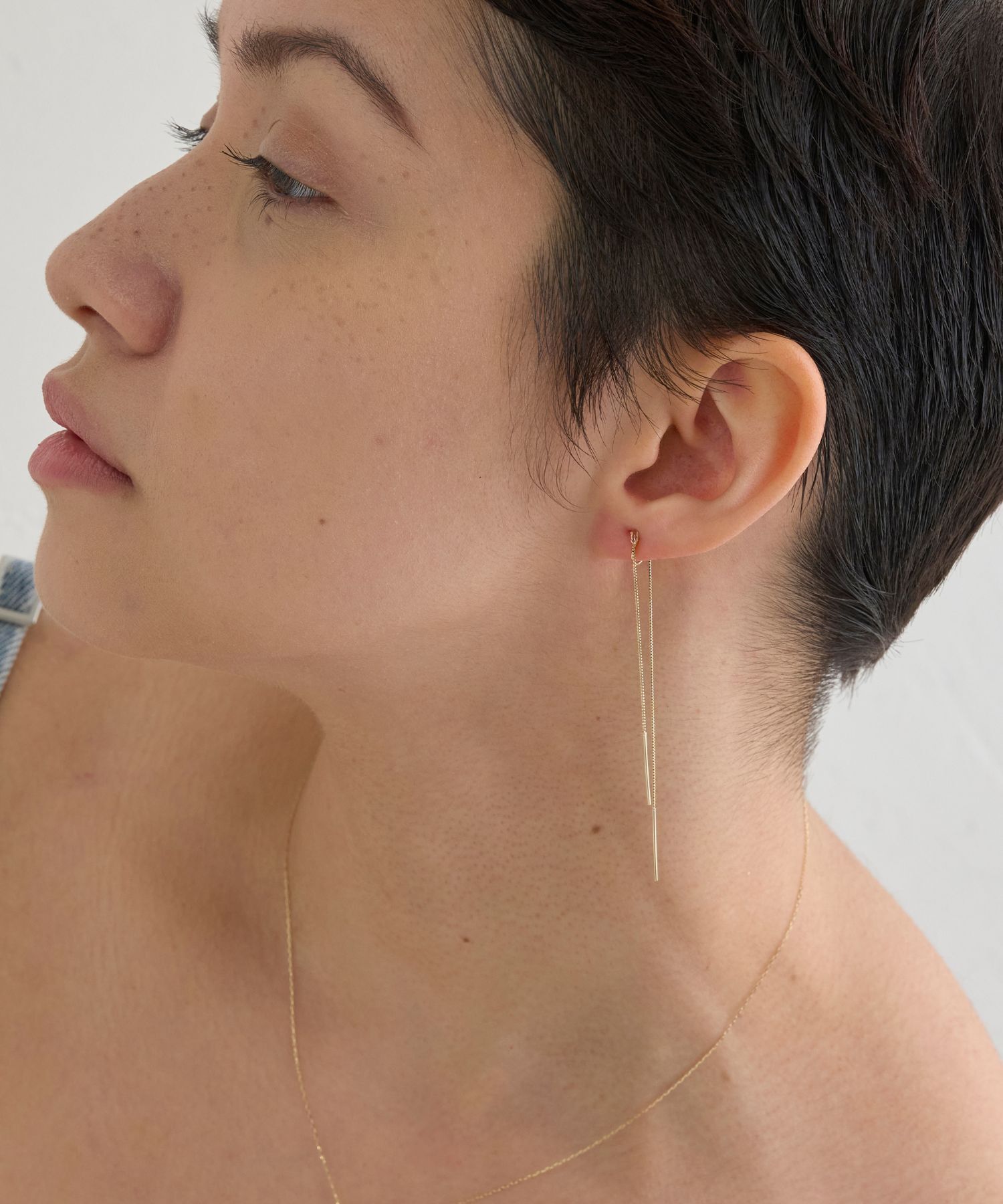 JUPITER「【K10】ロングチェーンイヤリング」|イヤリング|