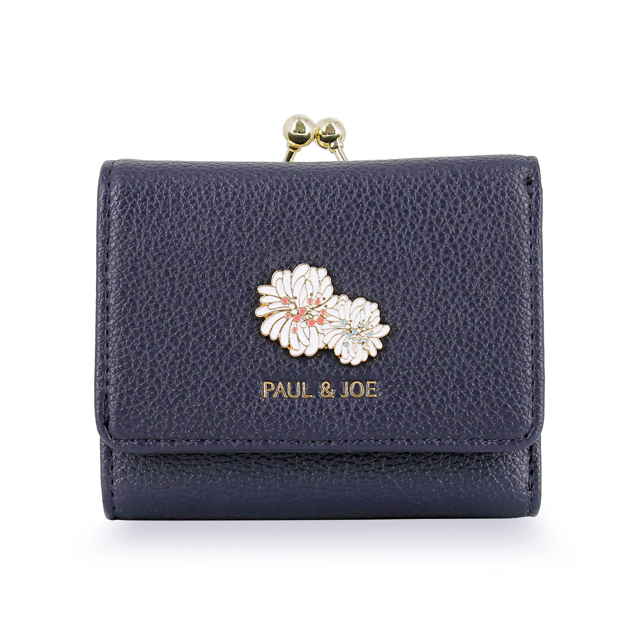 PAUL&JOE「口金ミニ財布／クリザンテーム　メタル　／ＰＡＵＬ　＆　ＪＯＥ」|財布|ネイビー