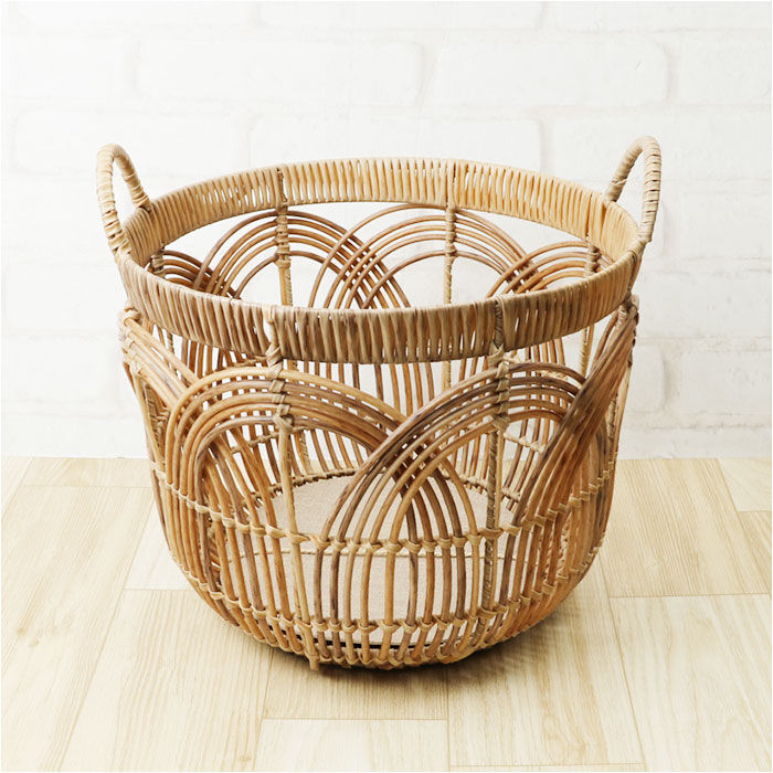 BACKYARD FAMILY「トーク バスケット Towc Lサイズ 通販 ペタル フェイクラタンバスケット」|その他|