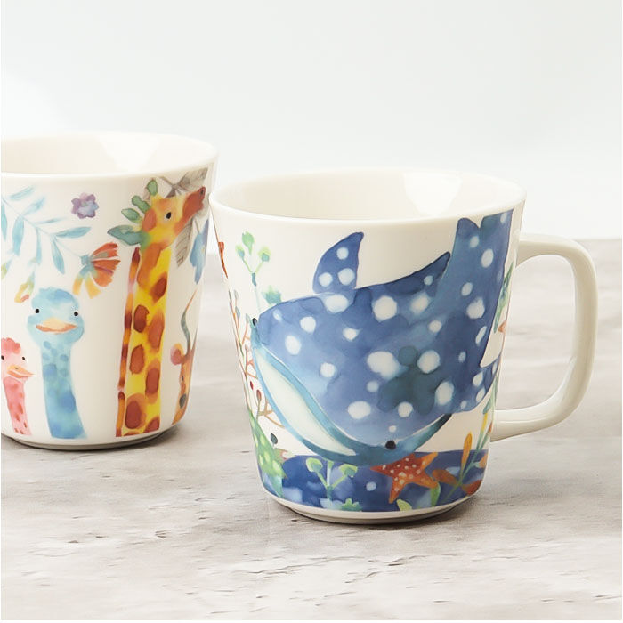 BACKYARD FAMILY「セラミック藍 マグカップ 通販 日本製 マグ カップ ふぁんFUN 湯呑み コップ 美濃焼 食器」|食器・キッチングッズ|